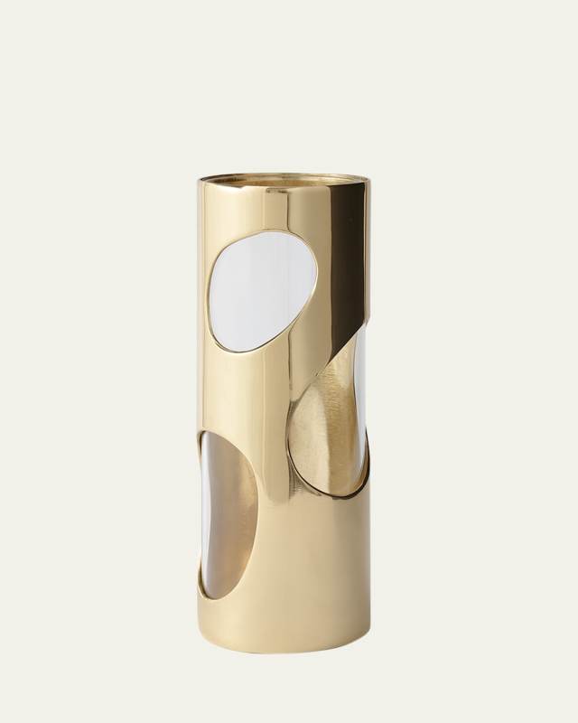 Pietra Brass Vase